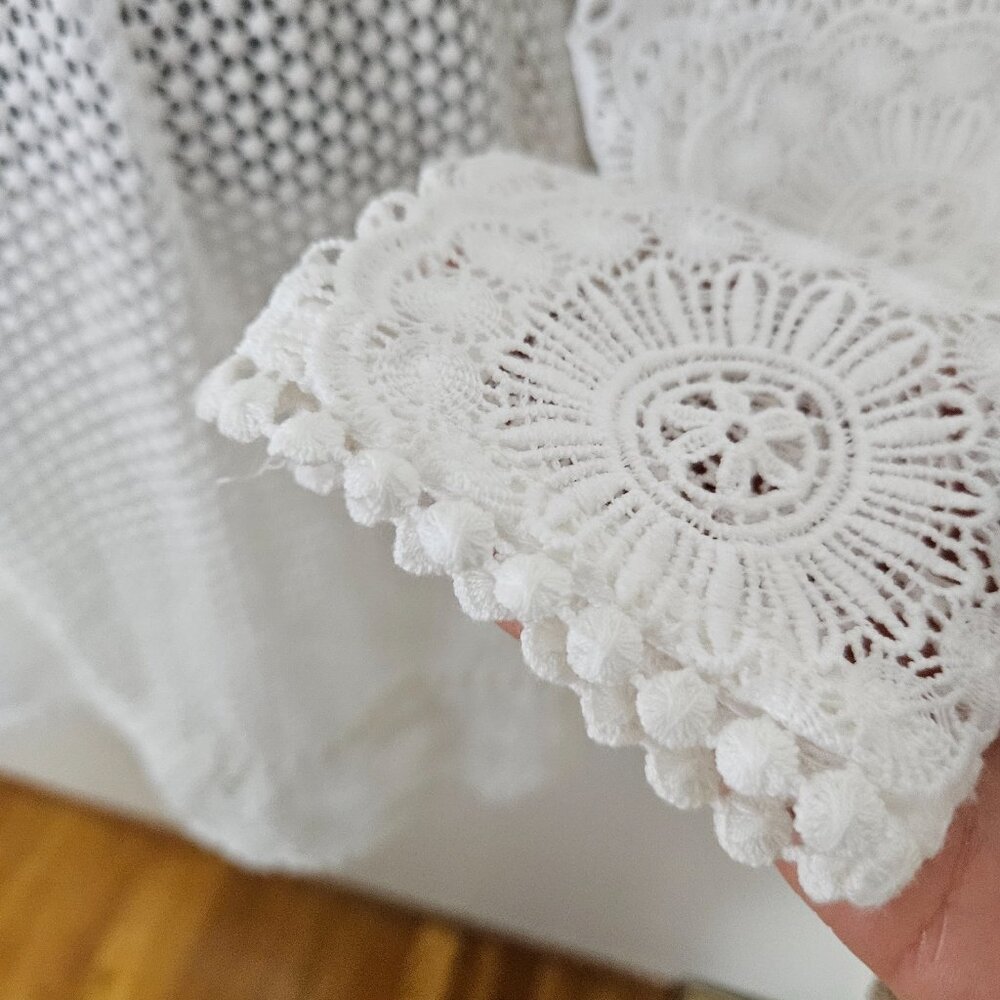 Zimmermann Anais Guipure Lace Mini Dress XS Open Back White - Picture 9 of 14